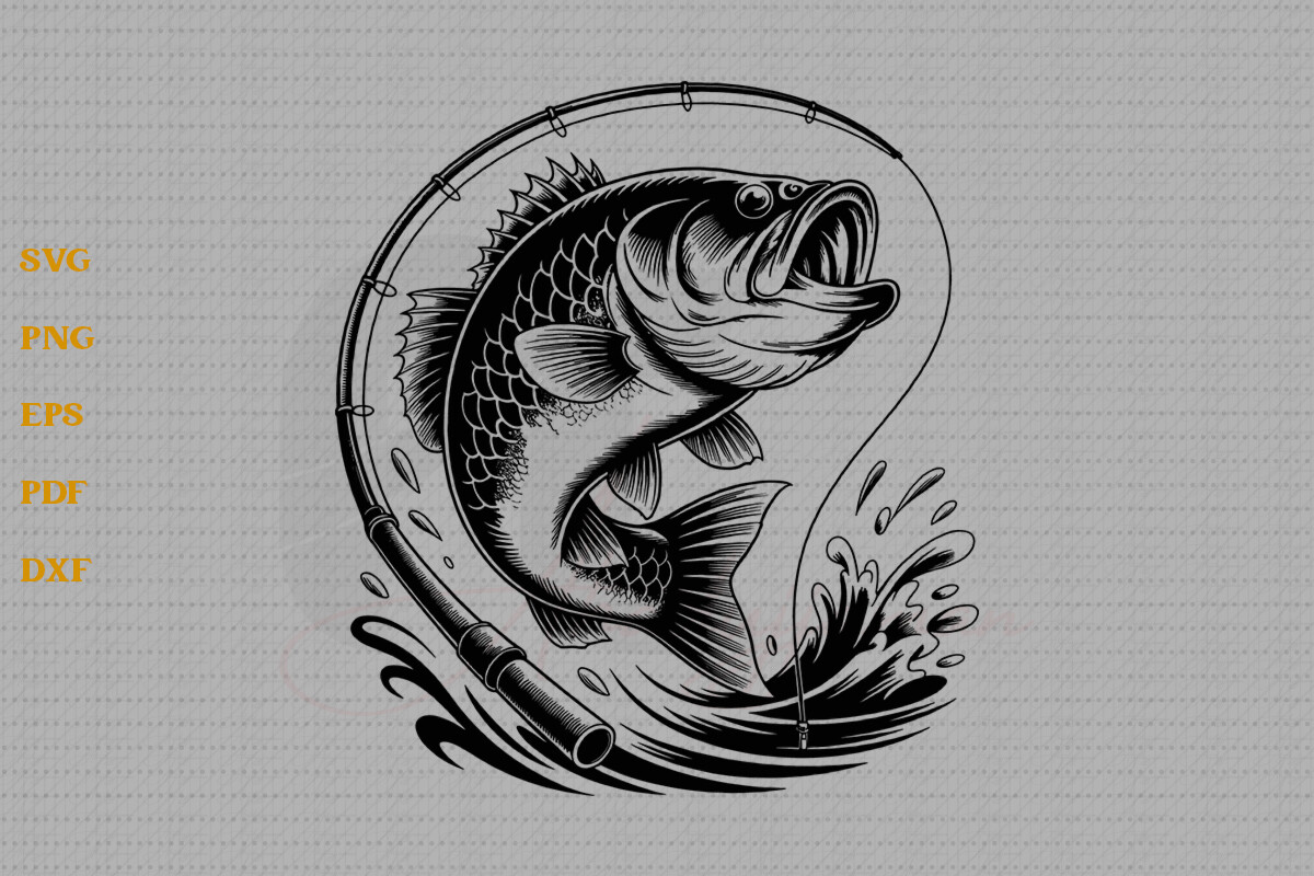bass fishing hooked for life reel addition svg Weekend Hooker Fish and Hook Cut File Cricut Vector Sticker Decal Silhouette Cameo Dxf PNG Eps Fishing SVG Bundle, Fish SVG,