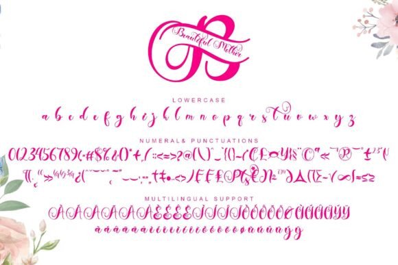 Beautiful Mother Monogram Font - Preview 5
