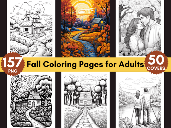 Country Fall Coloring Pages for Adults