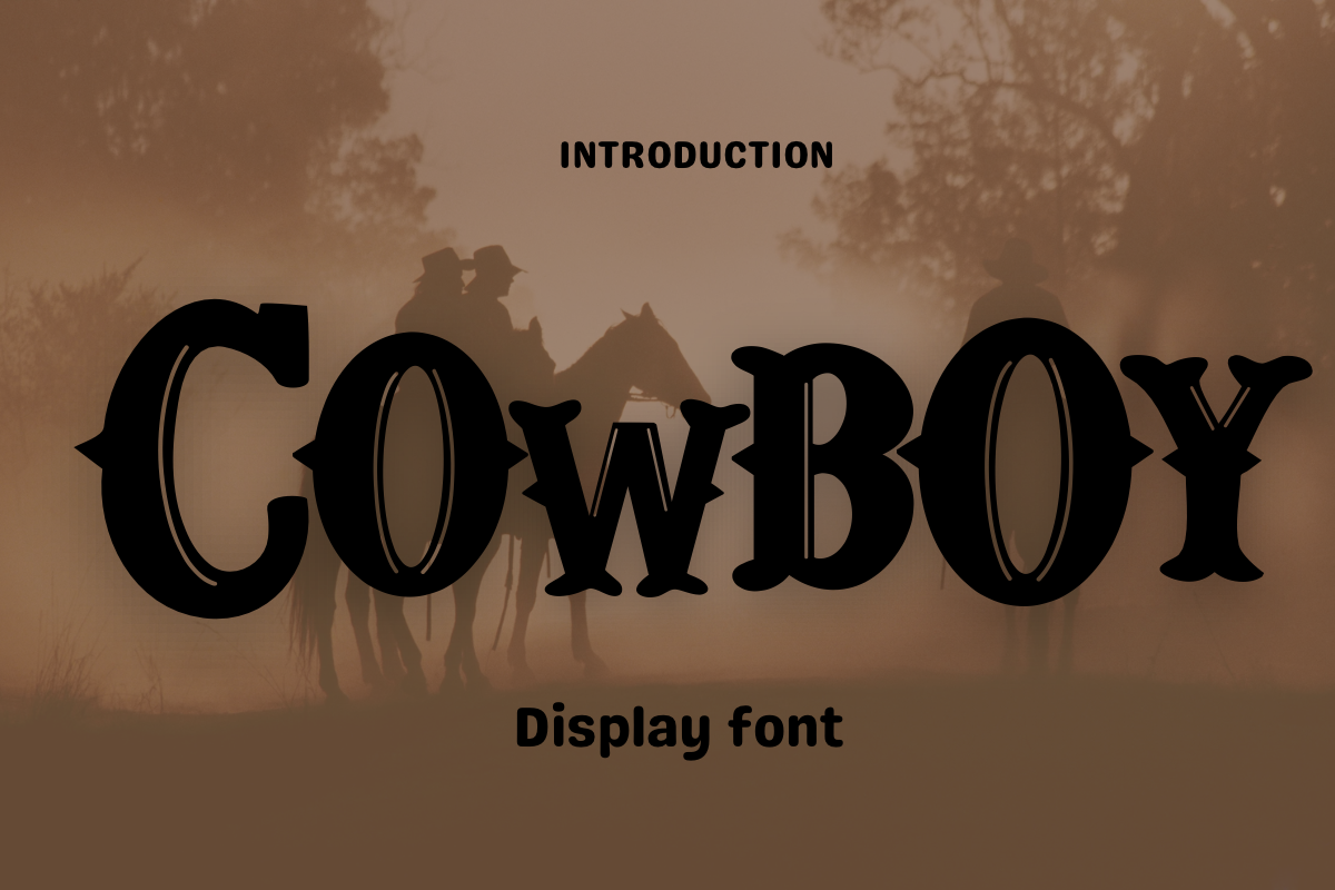 Cowboy preview: rugged bold Wild West display font