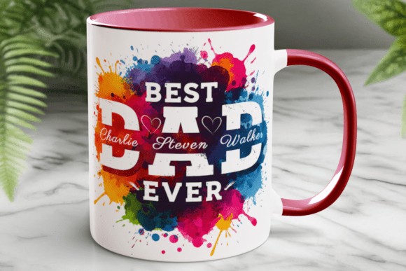 Fathers Day Dad Mug Wrap Personalize Png Graphic Crafts By GraphicArtLab