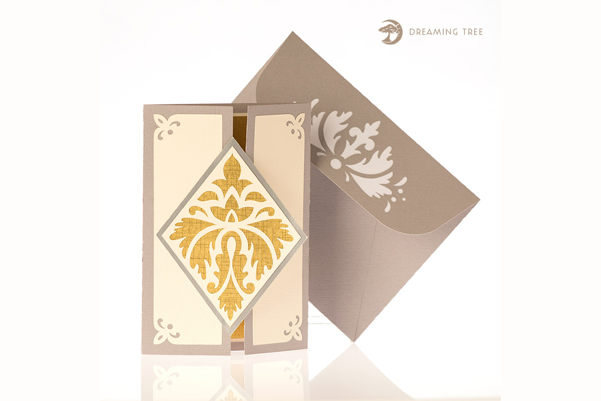 Floral Gatefold Card SVG