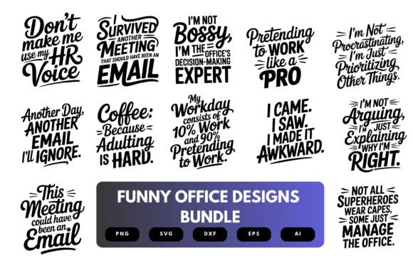 Funny Office SVG Bundle