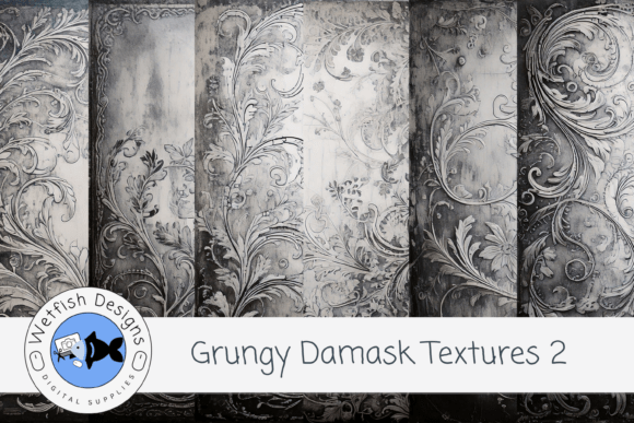 Grungy Damask Paper Textures 2