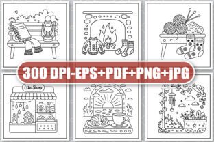 Hygge Place Bold and Easy Coloring Book Graphic by Creative Art Drawing ...