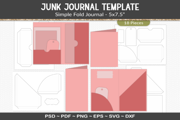 JUnk Journal Folio Template Kit