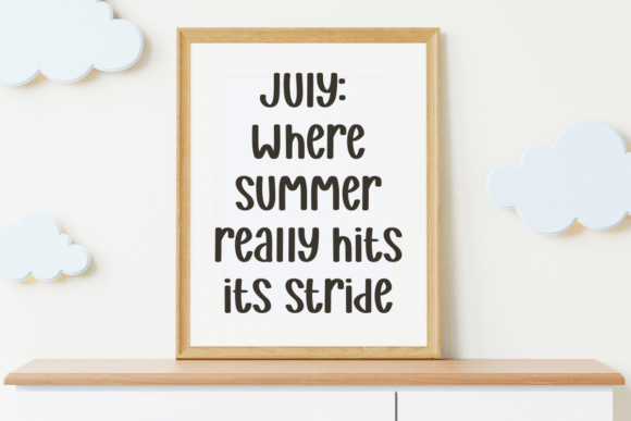 July Notes Font PNG with transparent background - Preview 4