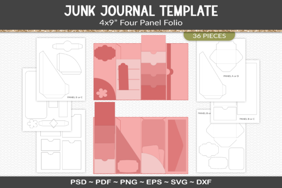 Junk Journal Folio Template Kit