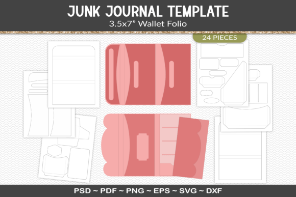 Junk Journal Folio Template Kit