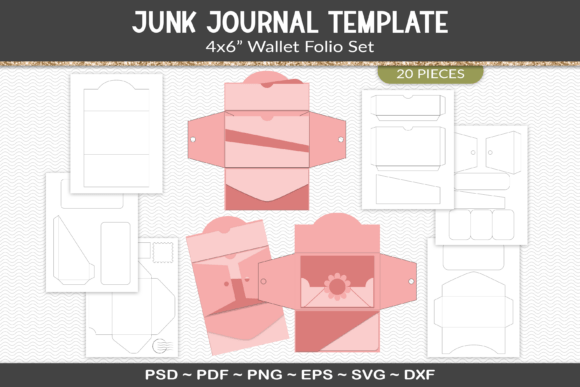 Junk Journal Folio Template Kit