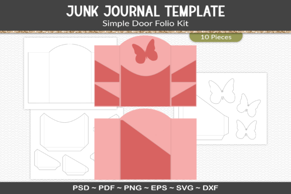Junk Journal Folio Template Kit