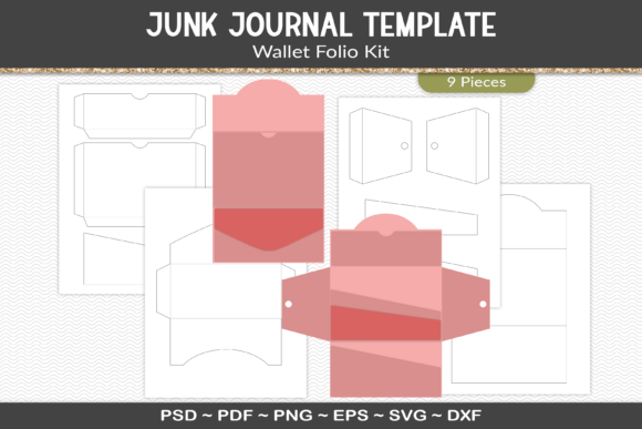 Junk Journal Folio Template Kit