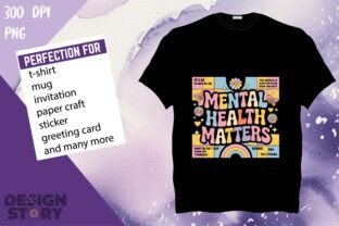 Mental Health Matters Retro Graphic by Design Story · Creative Fabrica