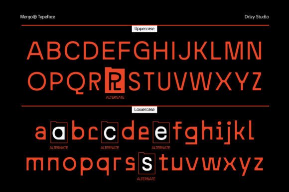 Mergo Font PNG with transparent background - Preview 3