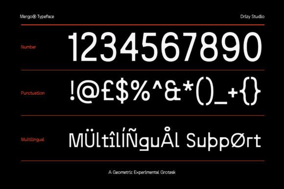 Mergo Font PNG with transparent background - Preview 5