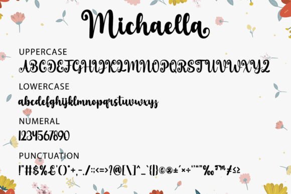 Michaella Font PNG with transparent background - Preview 4