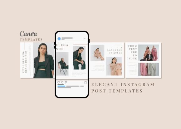 Minimalist Instagram Post Canva Template Graphics
