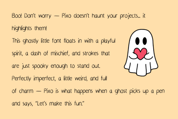 Pixo Font PNG with transparent background - Preview 1