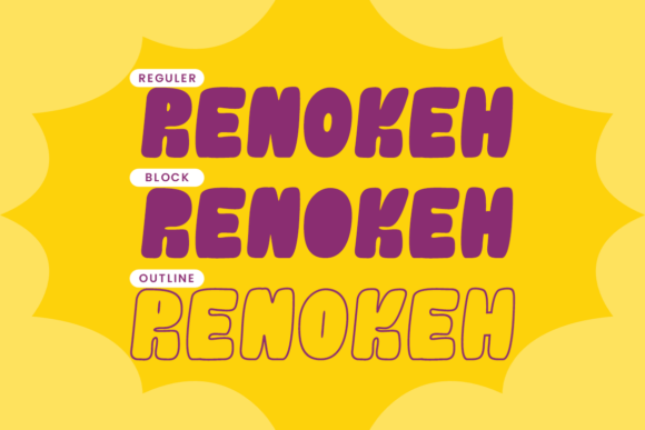 Renokeh Font PNG with transparent background - Preview 1