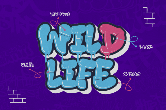 Rift Punk Font PNG with transparent background - Preview 2