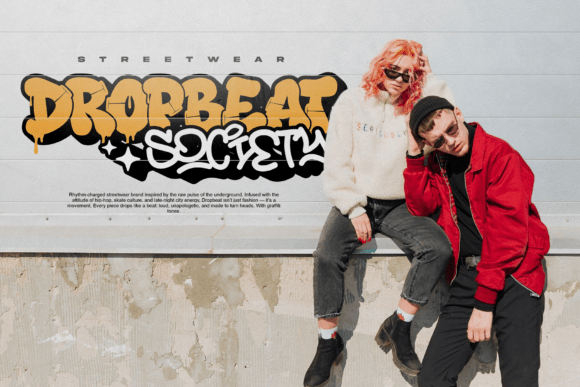 Rift Punk Font PNG with transparent background - Preview 4