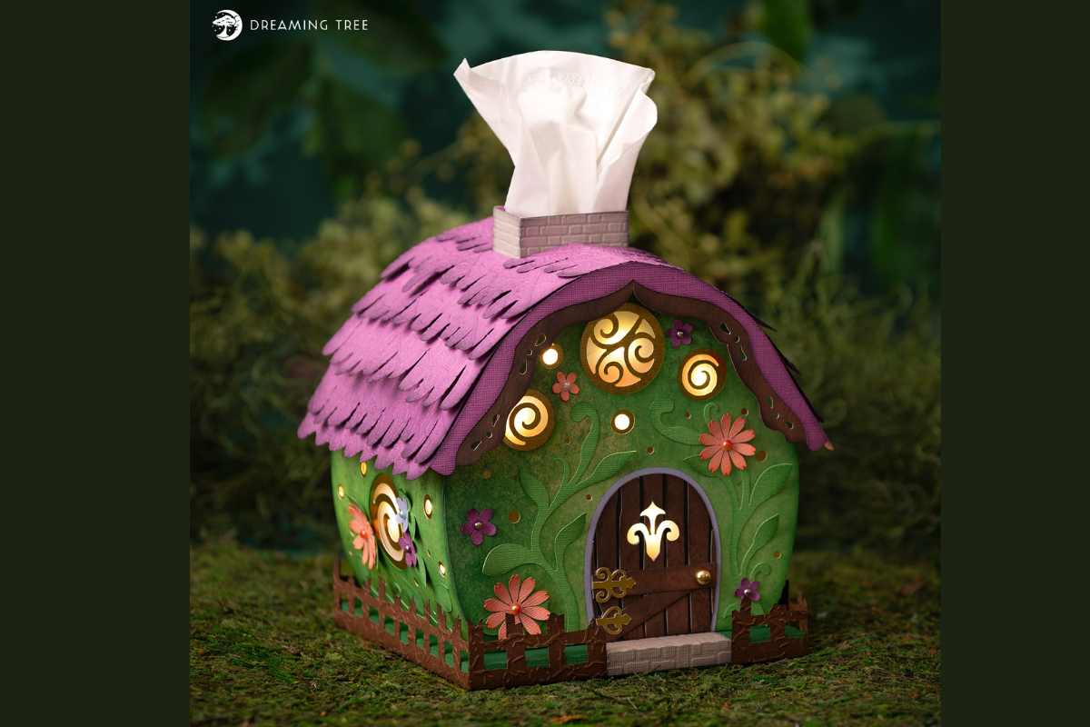 Whimsical Woodland Tissue Topper SVG 3D birthday craft