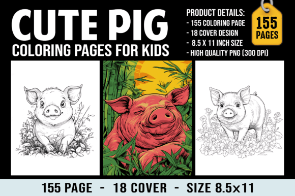 155 Cute Pig Coloring Pages for Kids