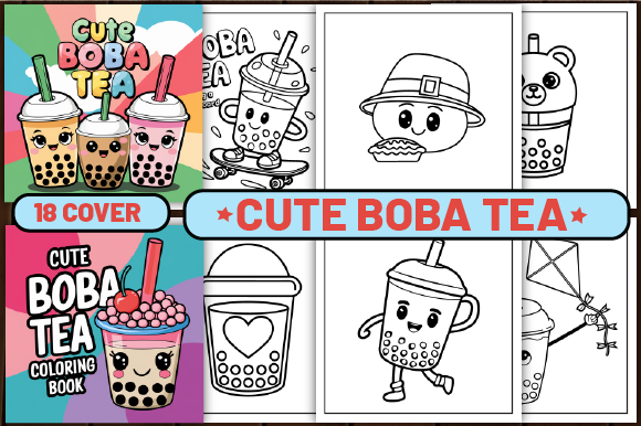 91 Cute Boba Tea Coloring Pages for Kids