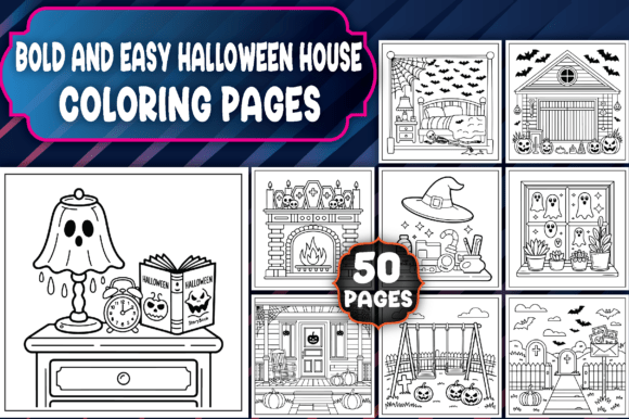 Bold, Halloween House Coloring Pages