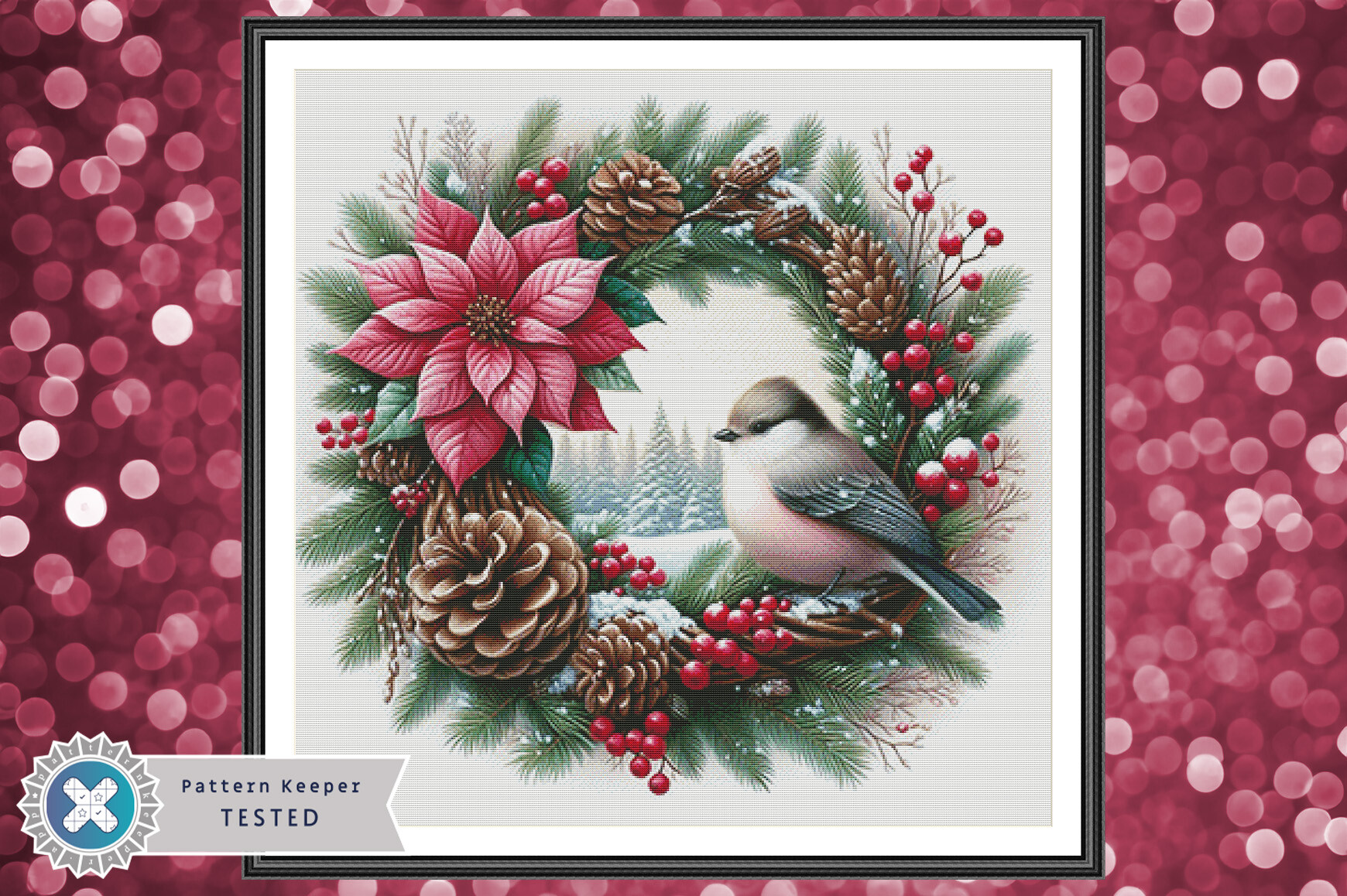 Christmas Wreath Cross Stitch Pattern
