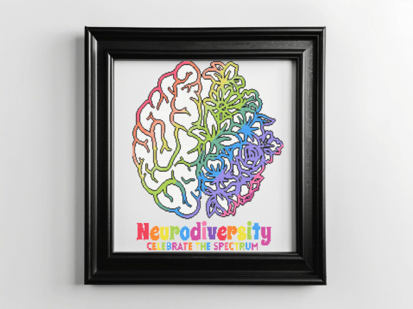 Embrace Neurodiversity Cross Stitc