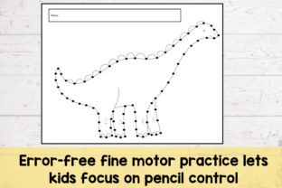 Fine Motor Tracing Dinosaur Handwriting Graphic by MessyBeautifulFun ...