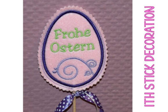 ITH Stick Decoration Easter