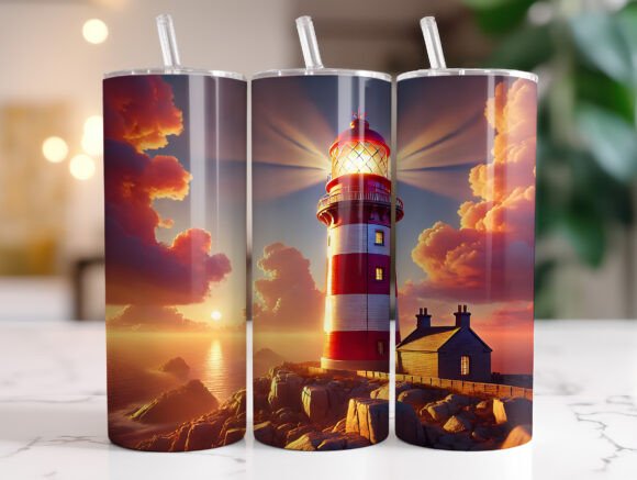 Lighthouse 20oz Tumbler Wrap Sublimation