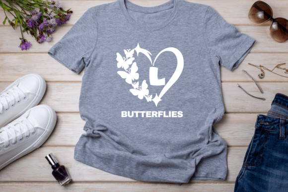 Love Butterflies Font PNG with transparent background - Preview 4