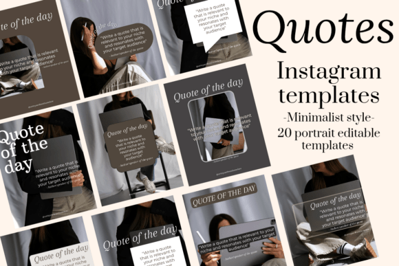 Minimalist Instagram Quotes Templates - Digital