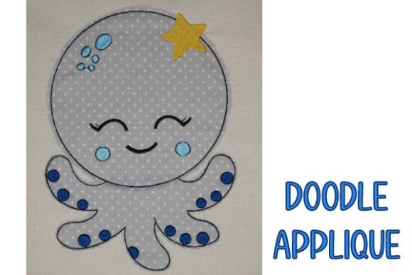 Octopus Doodle Appliqué with Star