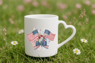 Retro Coquette USA Flag 4th of July PNG Graphic by CraftyCakes ...
