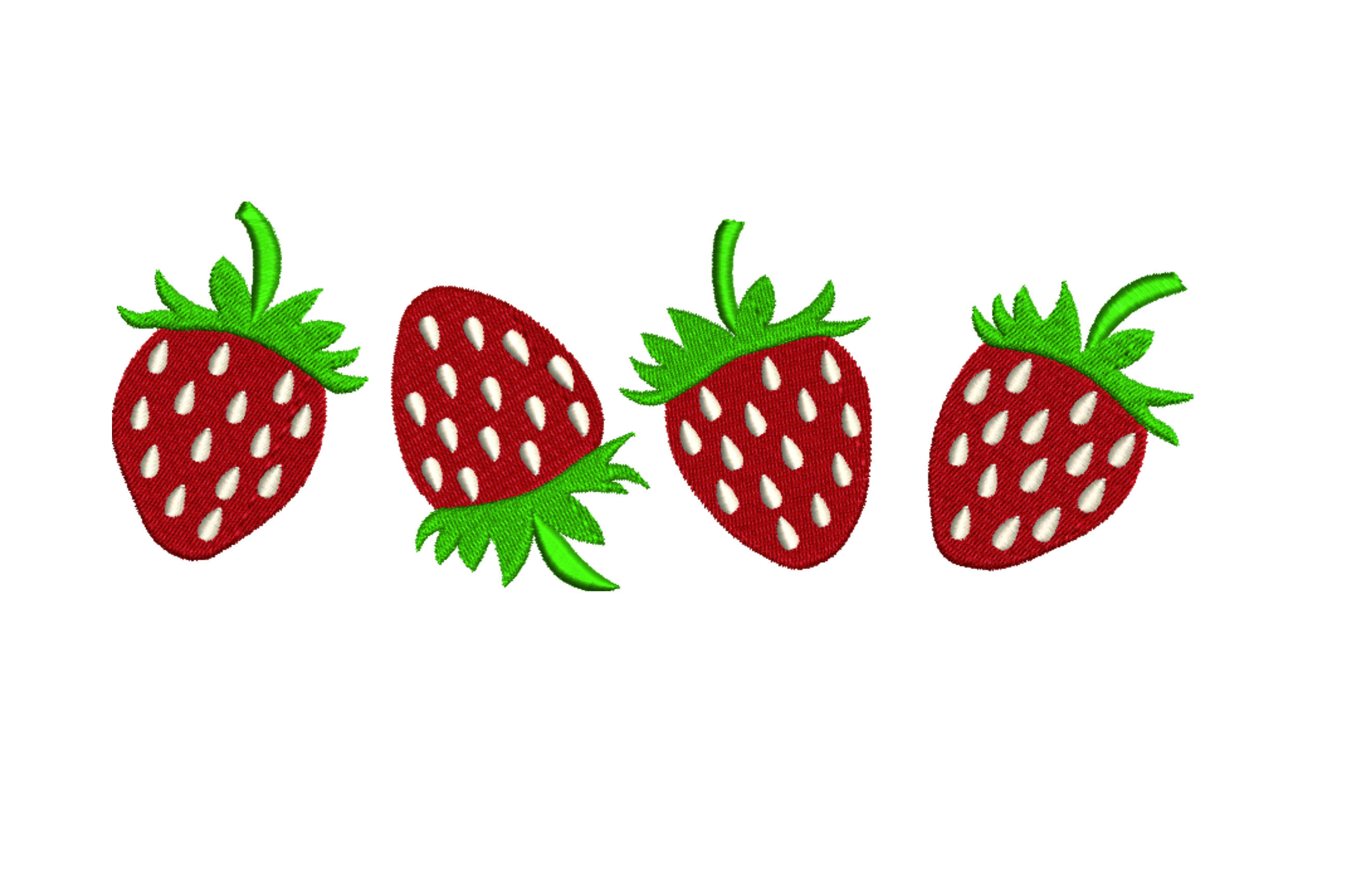 Strawberry Embroidery Design - 8 Sizes