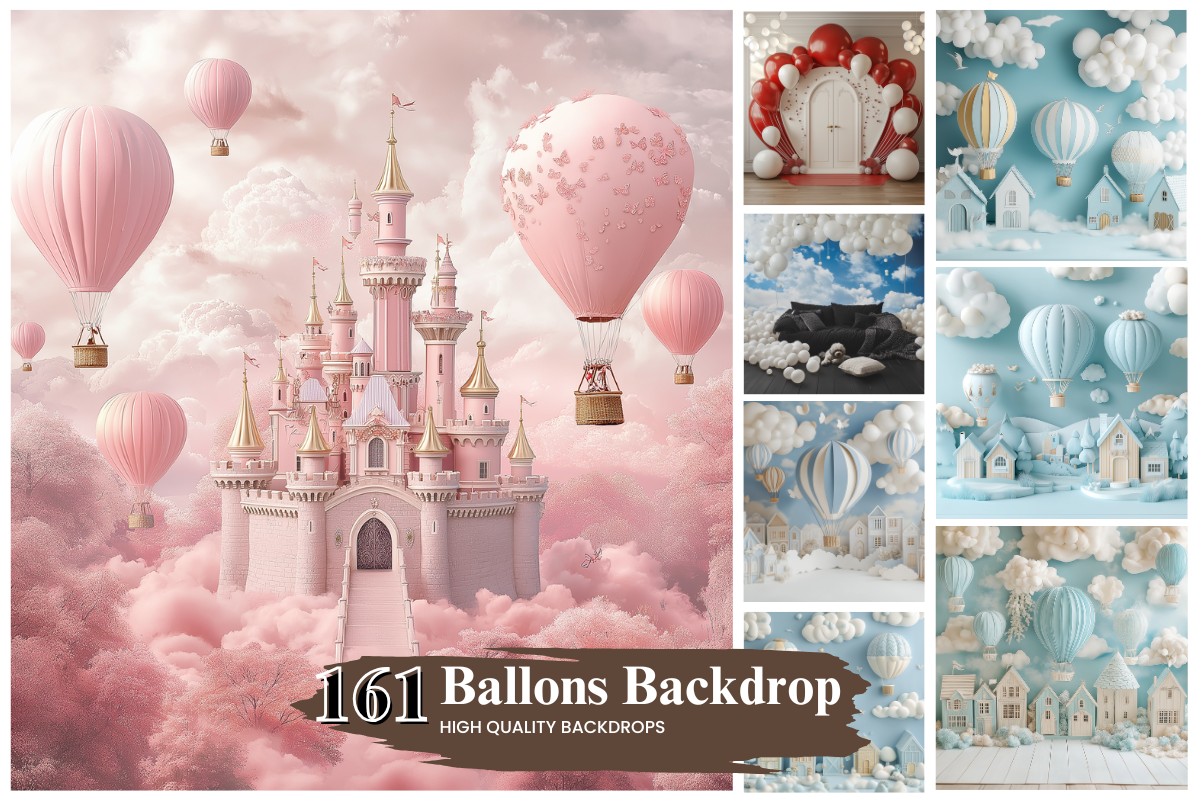 Balloon Arch Digital Background Graphic by Mr. Designer · Creative Fabrica
