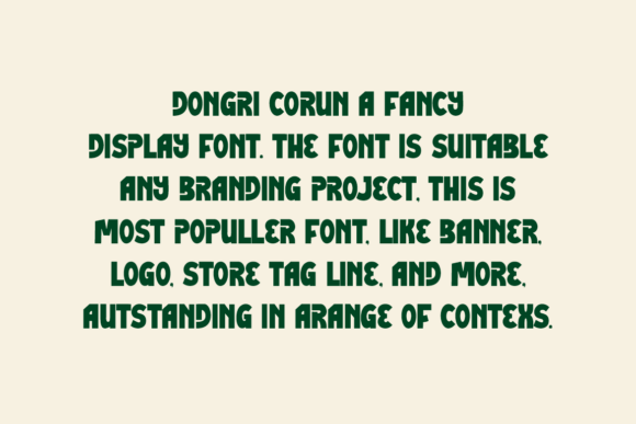 Dongri Corun Font PNG with transparent background - Preview 1