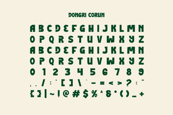 Dongri Corun Font PNG with transparent background - Preview 2