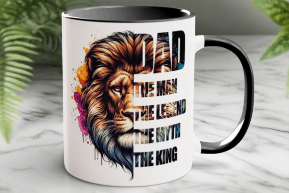 Fathers Day Dad the Man Myth Legend King Graphic Crafts By GraphicArtLab