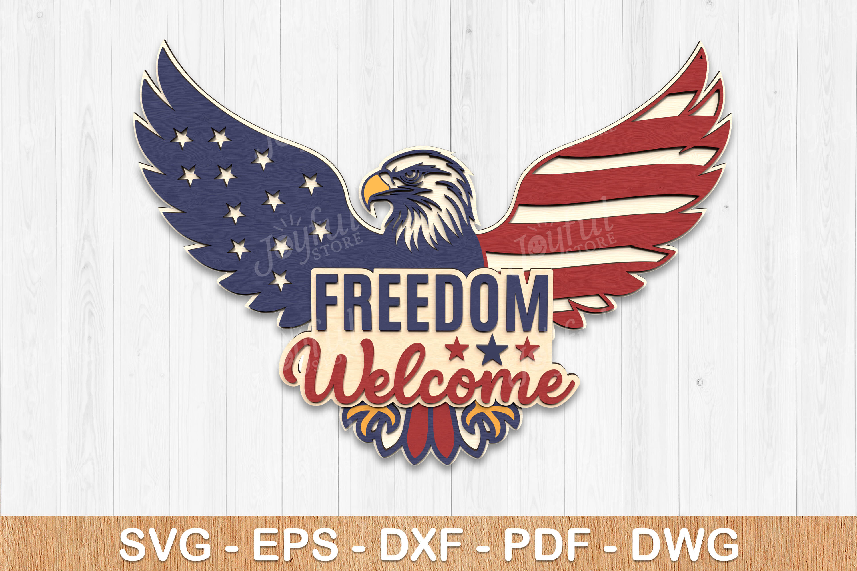 Freedom Eagle 4th of July Sign