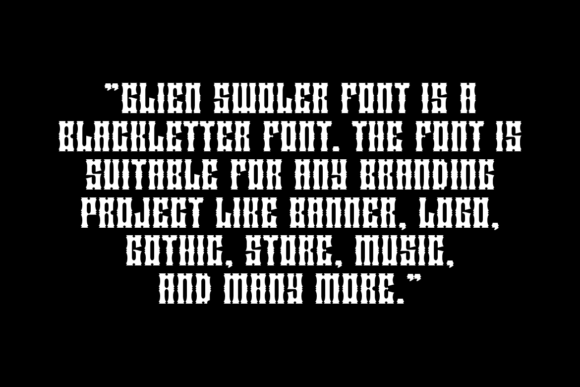 Glien Swoler Font - Preview 4