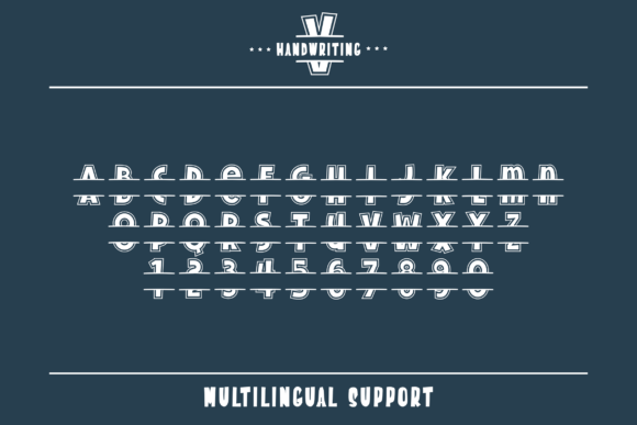 Handwriting Varsity Monogram Font - Preview 3