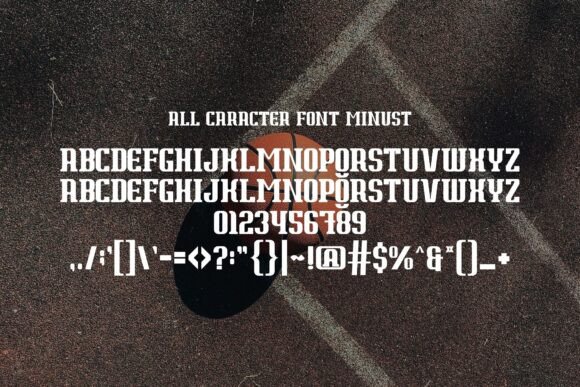 Minust Font PNG with transparent background - Preview 1