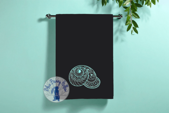 Moon Snail Beach & Nautical Embroidery Design By Blue Bunny Hollow