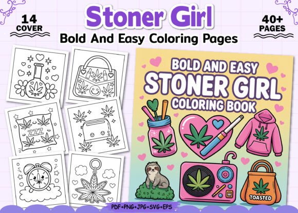 Bold Easy Stoner Girl Coloring Pages