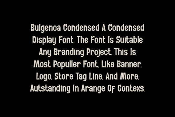 Bulgenca Condensed Font - Preview 2